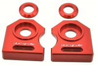 NEU Ducati M900 888 u.a. Kettenspanner Achsplatte Schwinge Schutz red